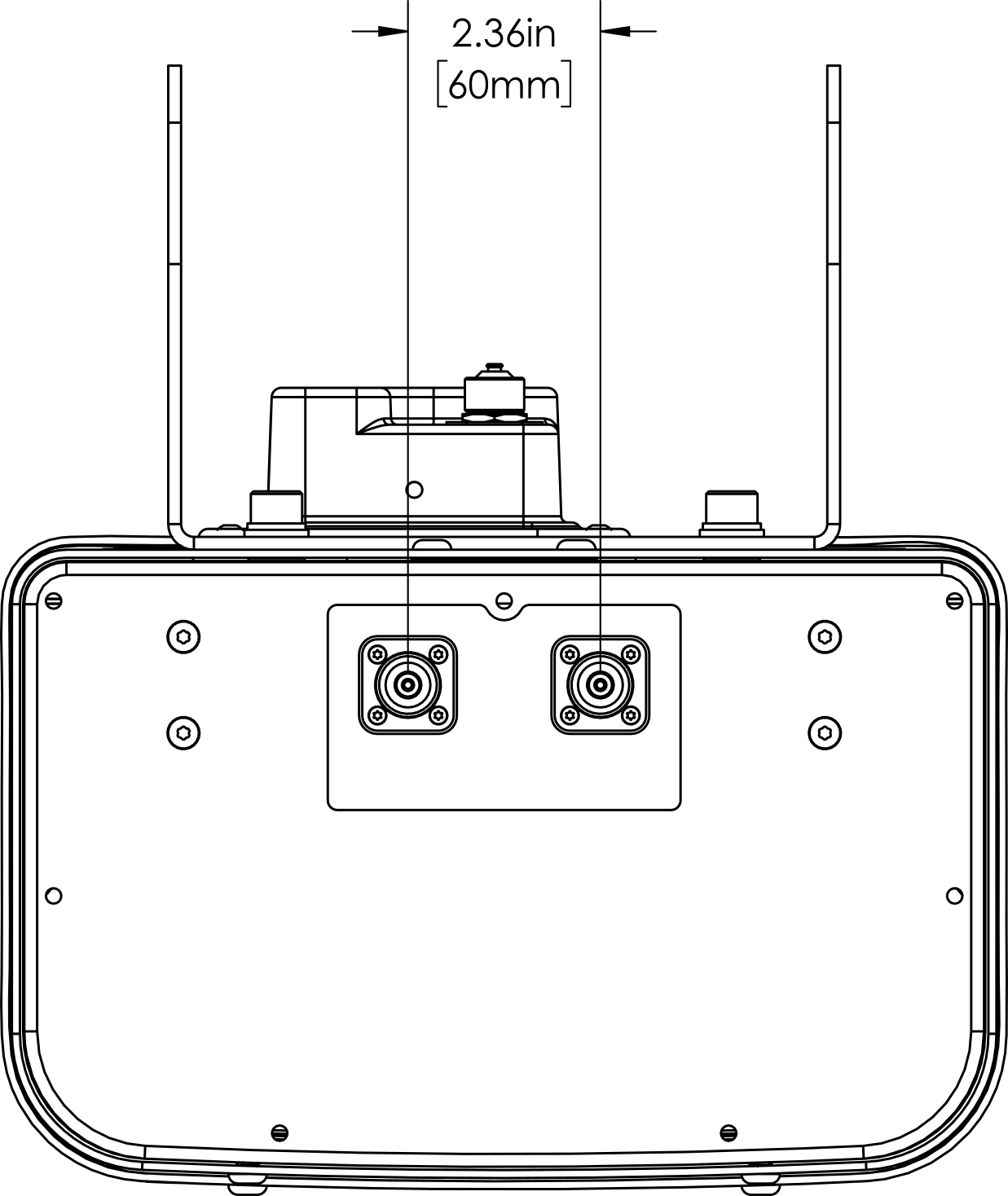 PI 2PA65RK5A Connector Spacing