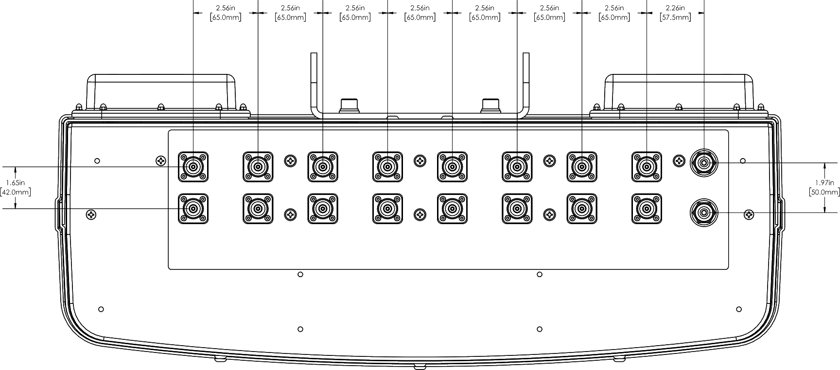 PI BSA33R BW8A connector spacing