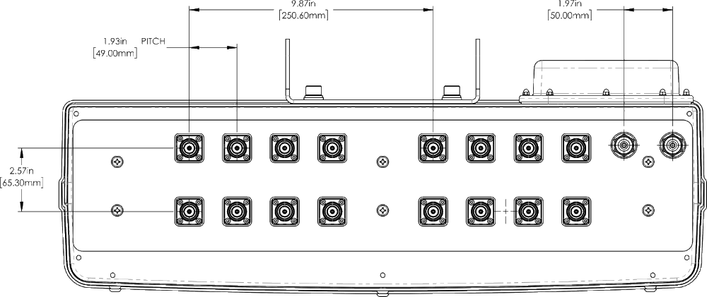PI BSA33RU5C Connector Spacing