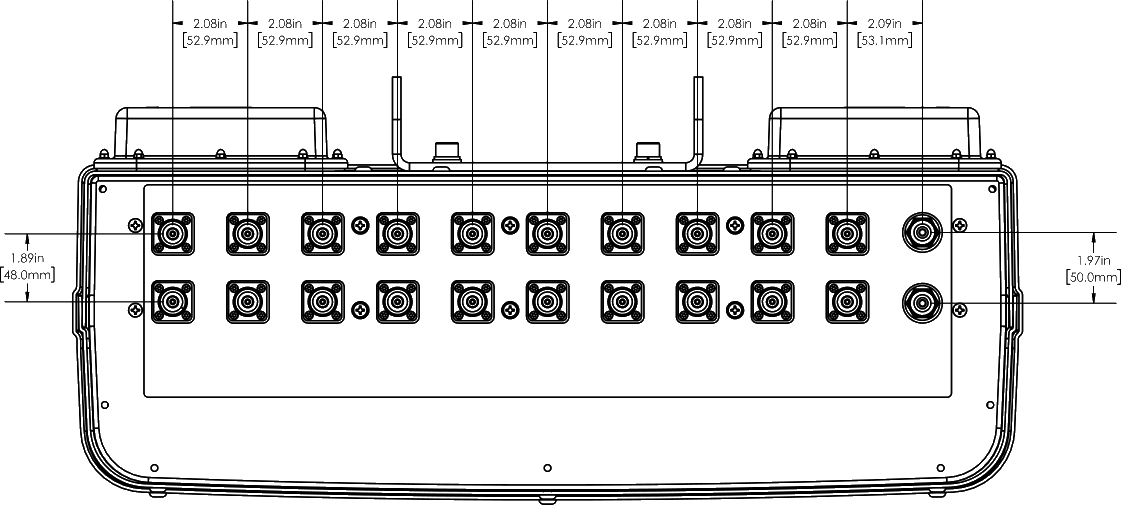 PI HBSA33RKE9B Connector Spacing