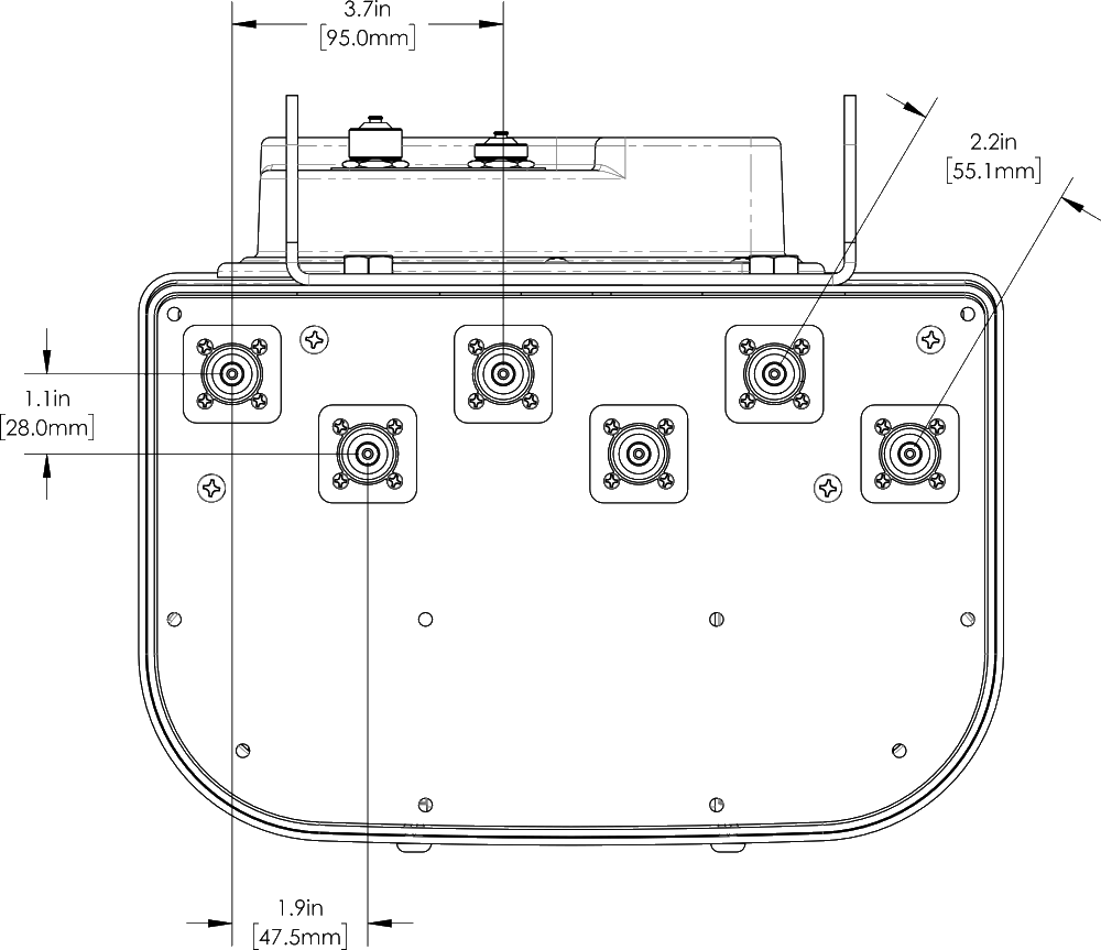 PI HPA65RBW6AA Connector spacing