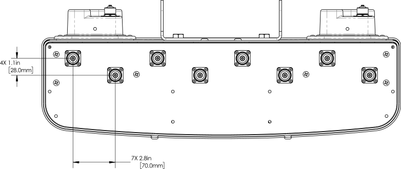 PI OPA65RW4B Connectorspacing