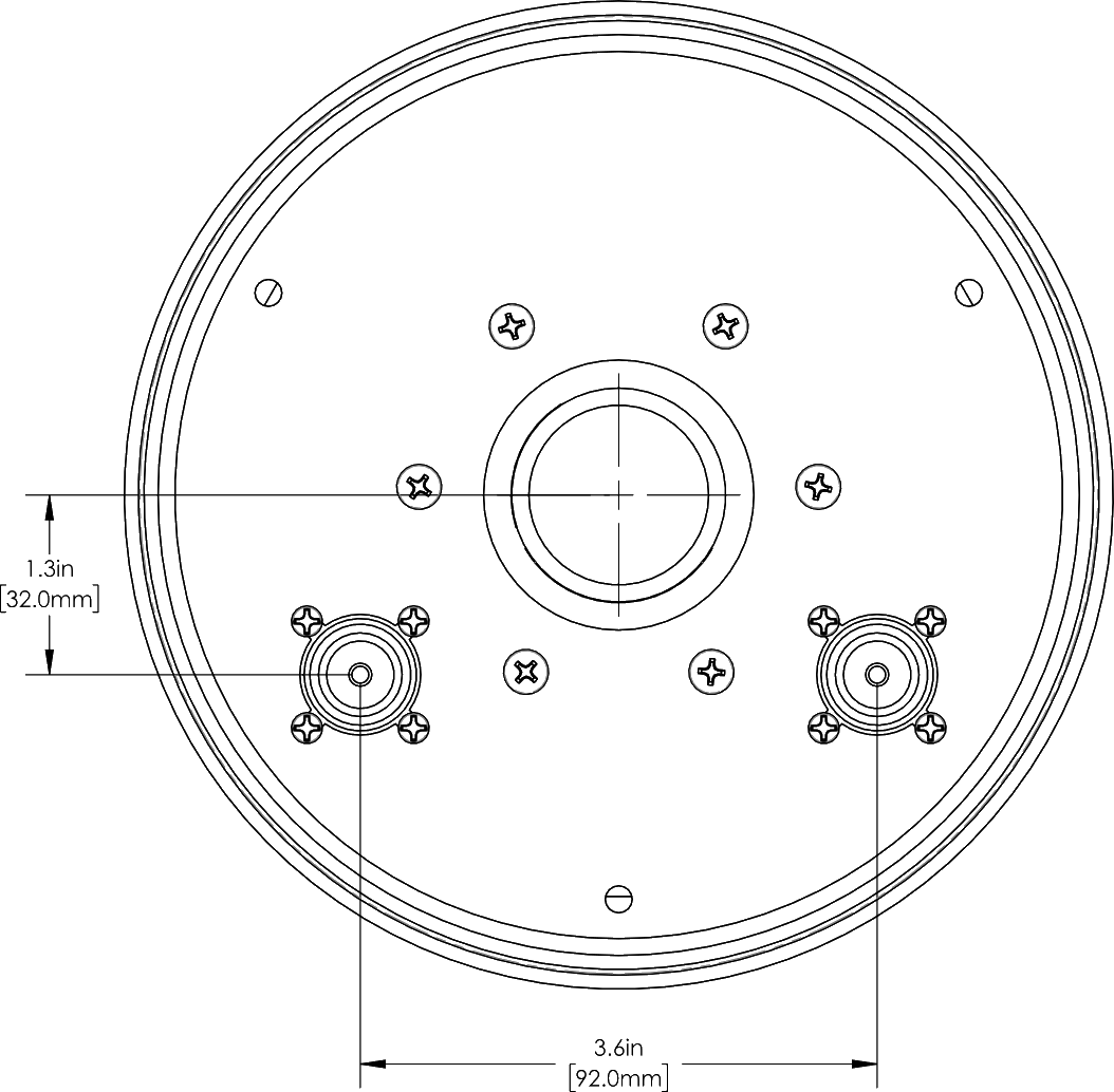 PI SCA360FE2AA Connectorspacing