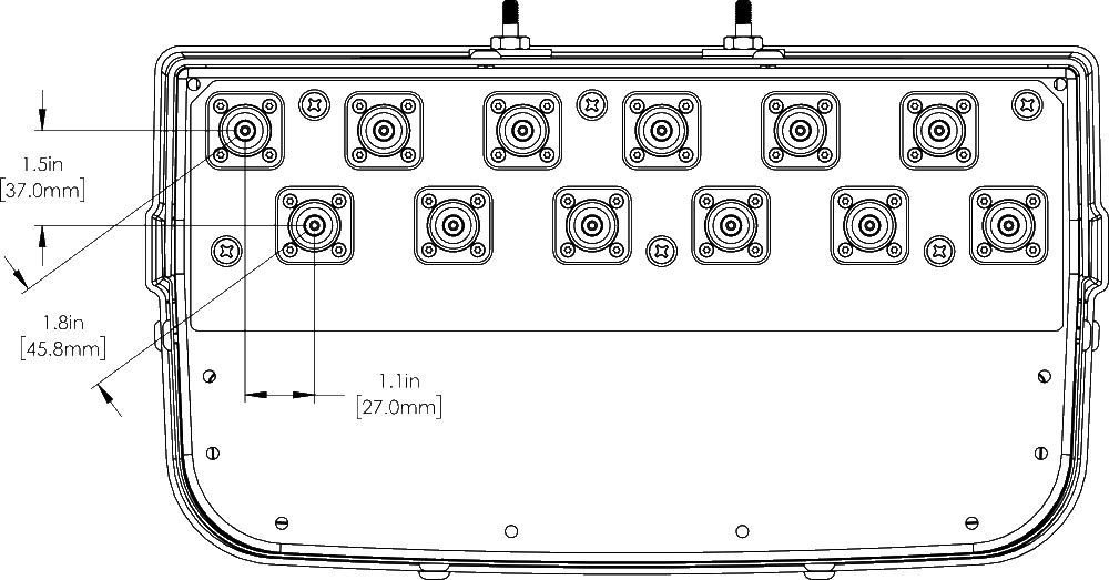 PI SCA65FKEH1B Connector spacing