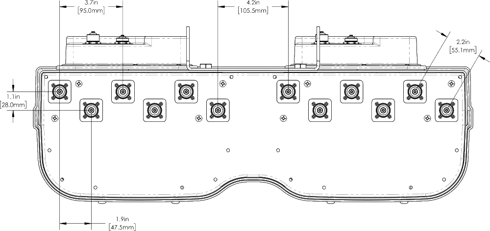 PI TPA65RBU6AA Connector Spacing